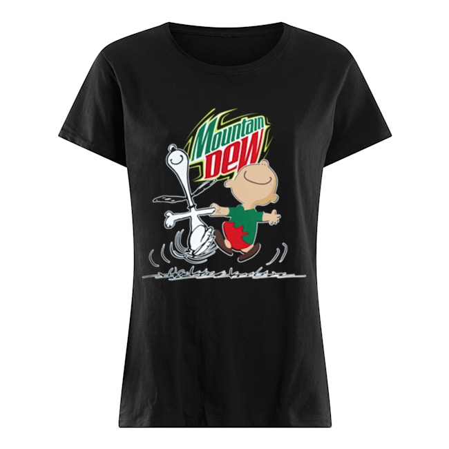 Snoopy and Charlie Brown Mountain Dew Classic Women's T-shirt