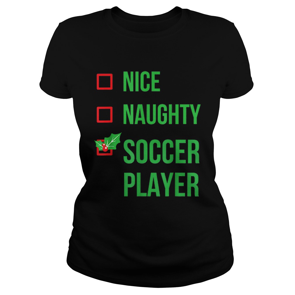 Soccer Player Funny Pajama Christmas Gift Classic Ladies