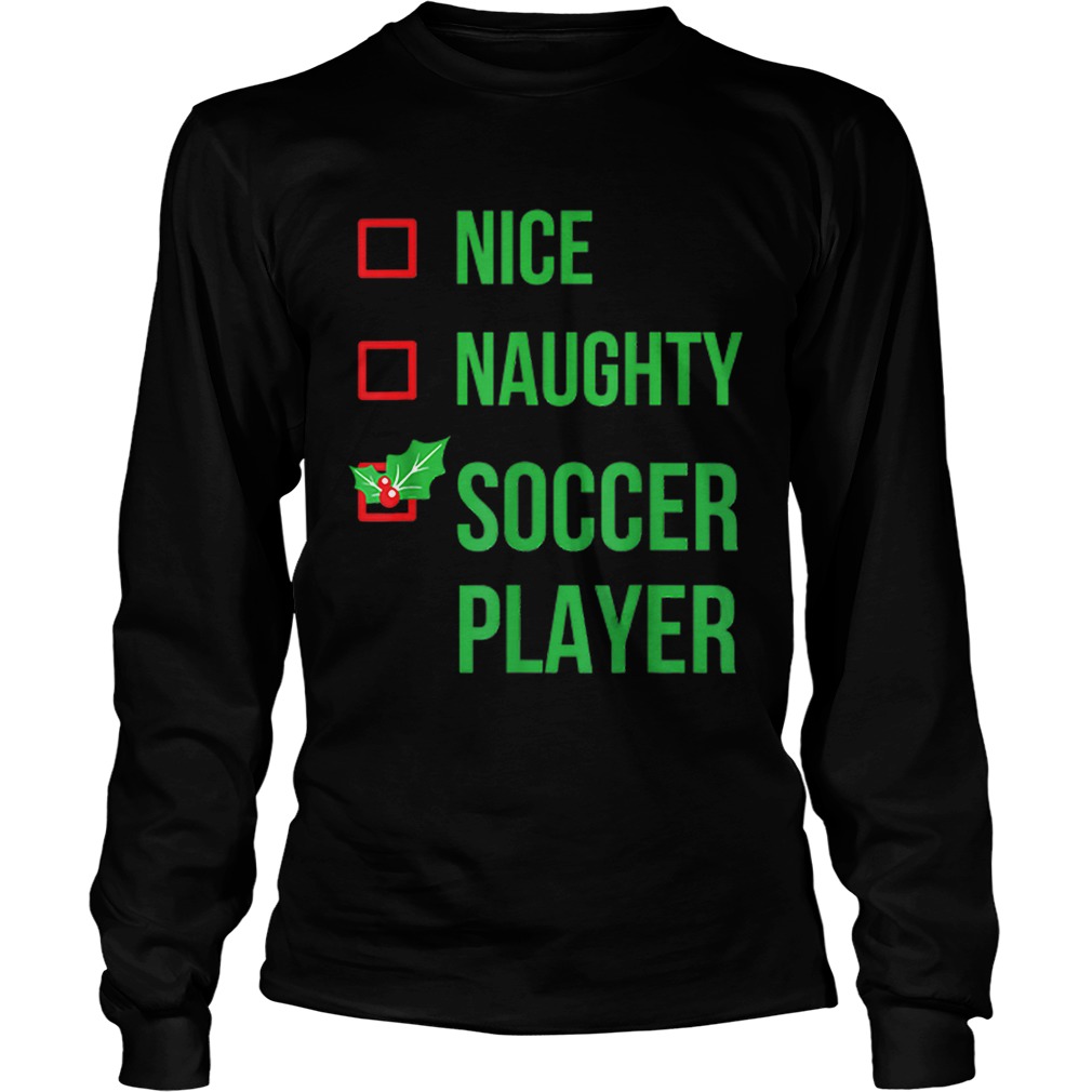 Soccer Player Funny Pajama Christmas Gift LongSleeve