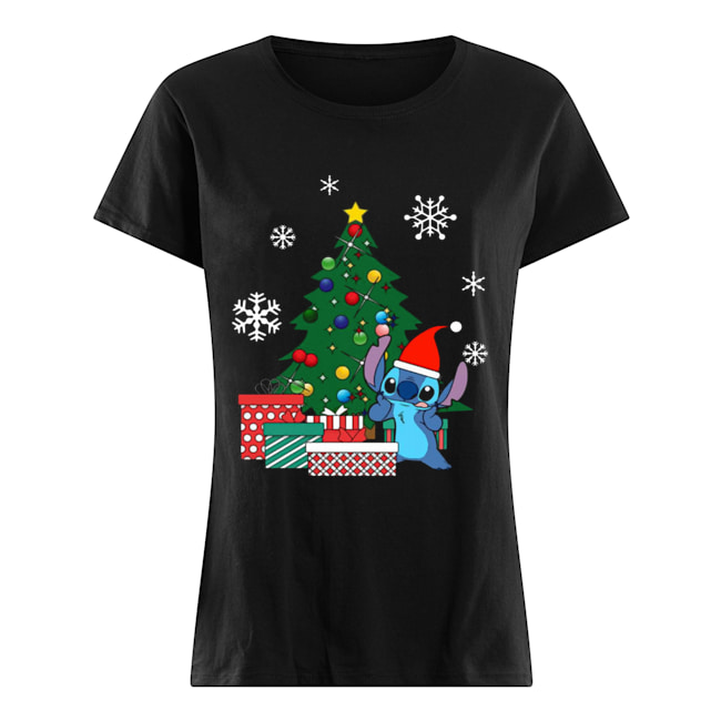 Stitch Around The Christmas Tree Classic Women's T-shirt