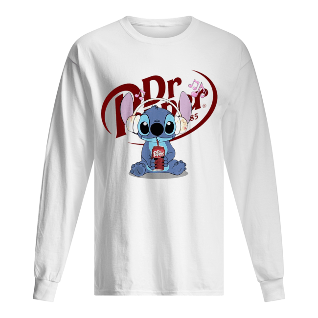 Stitch listen music drink Dr Pepper Long Sleeved T-shirt 