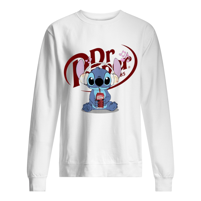 Stitch listen music drink Dr Pepper Unisex Sweatshirt