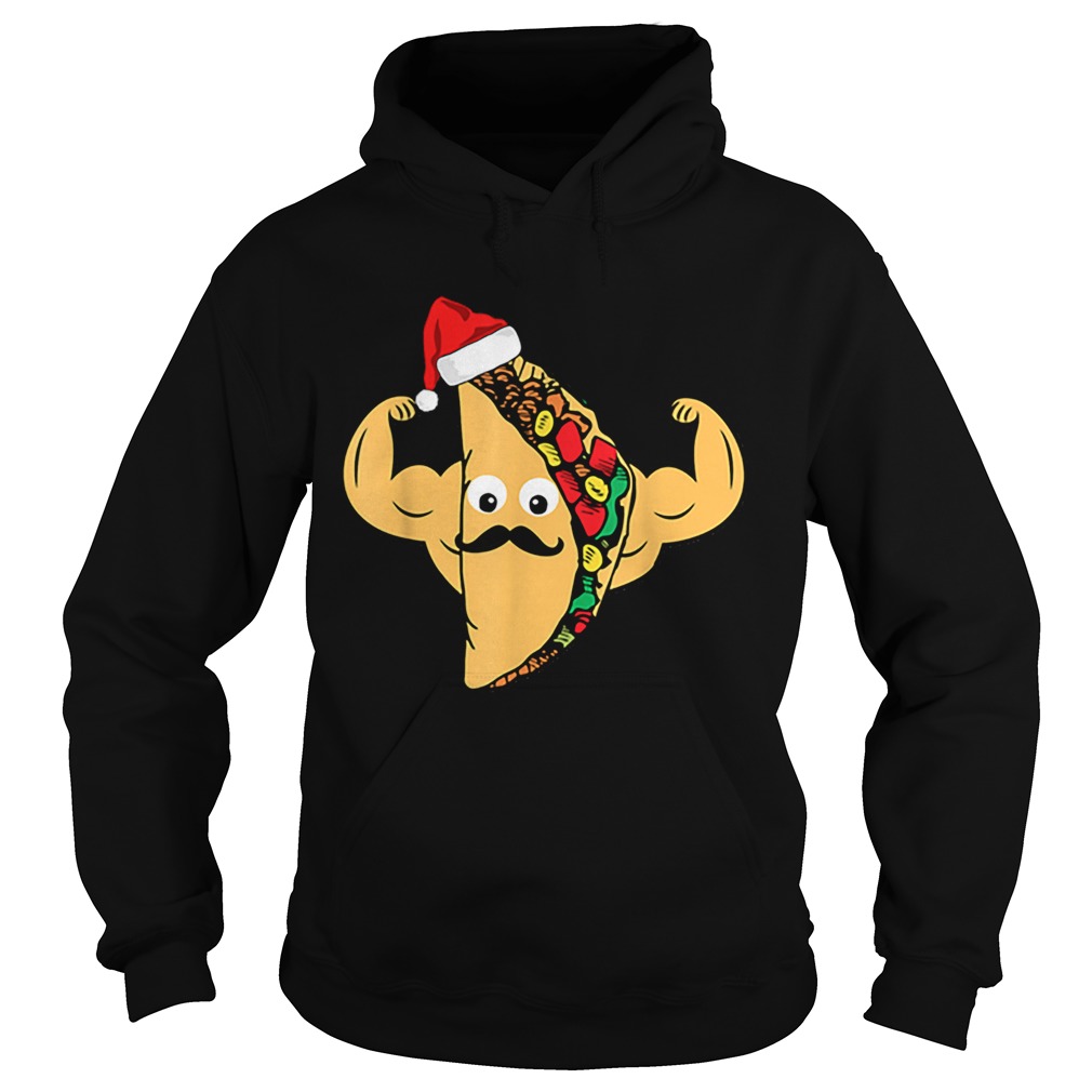 Taco Santa Hat Family Christmas Pajama Workout Gift Hoodie