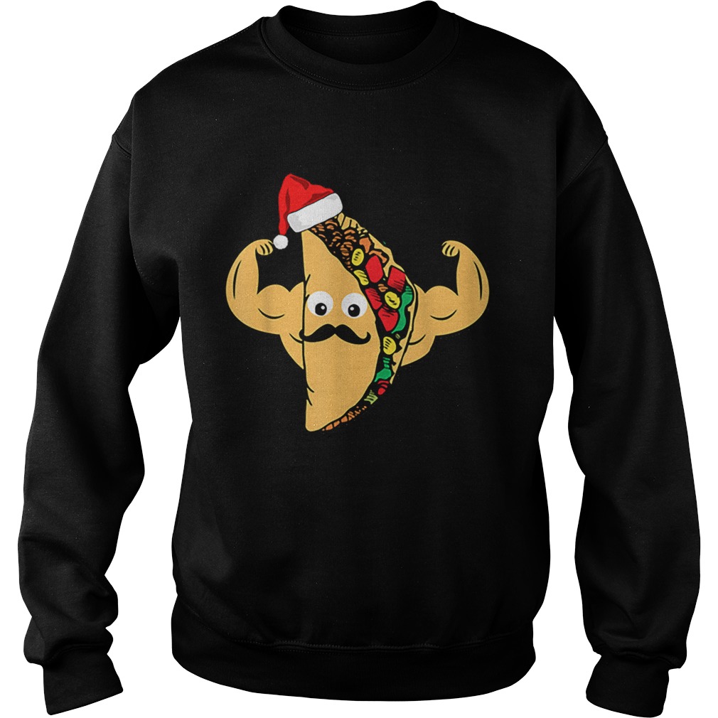 Taco Santa Hat Family Christmas Pajama Workout Gift Sweatshirt