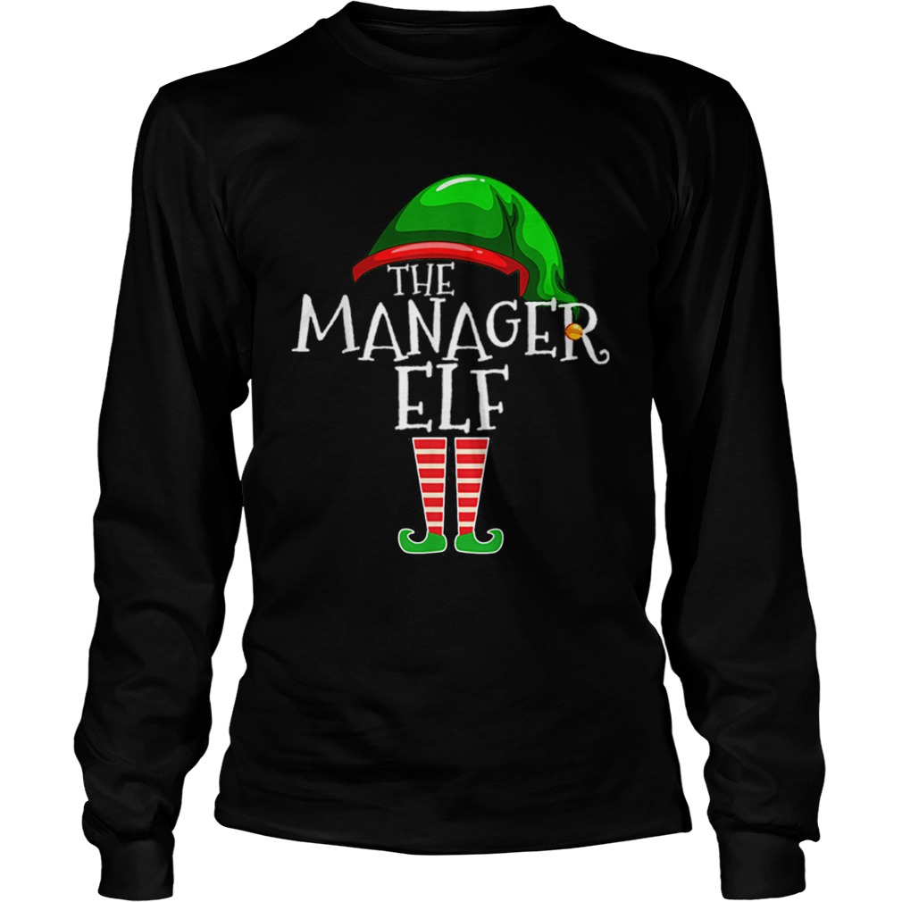 The Manager Elf Group Matching Family Christmas Gifts Boss LongSleeve
