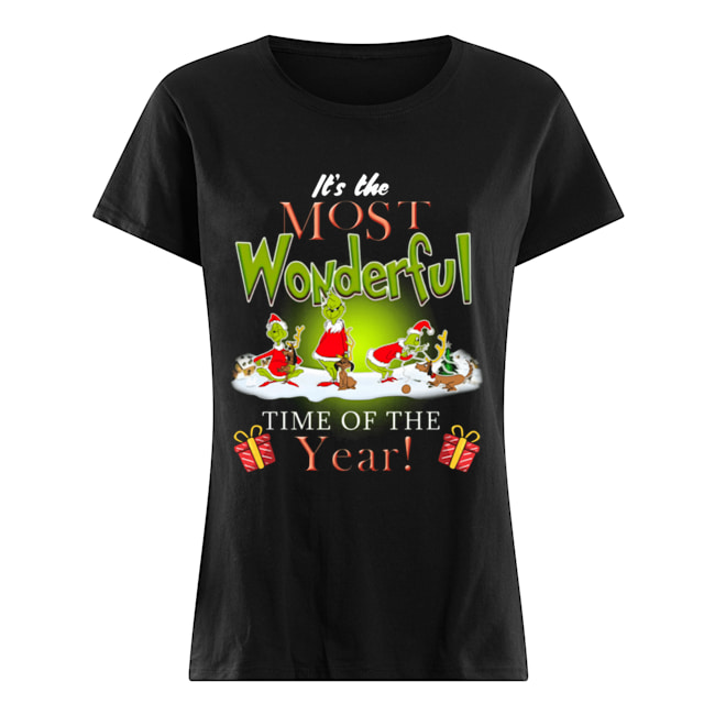 The Most Wonderful Grinch Time of The Year Christmas Classic Women's T-shirt