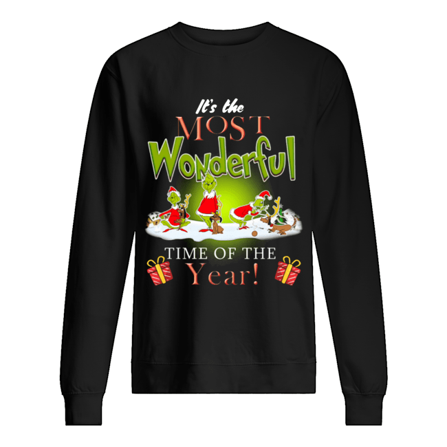 The Most Wonderful Grinch Time of The Year Christmas Unisex Sweatshirt