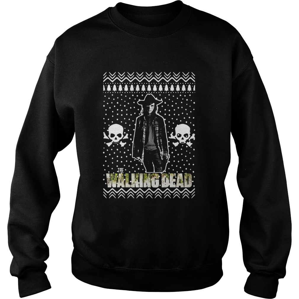 The Walking Dead Carl Grimes Santa Hat Christmas Sweatshirt