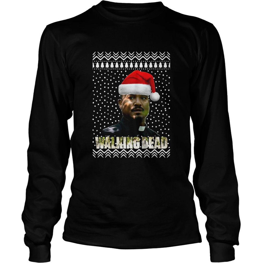 The Walking Dead Father Gabriel Stokes Santa Hat Christmas LongSleeve
