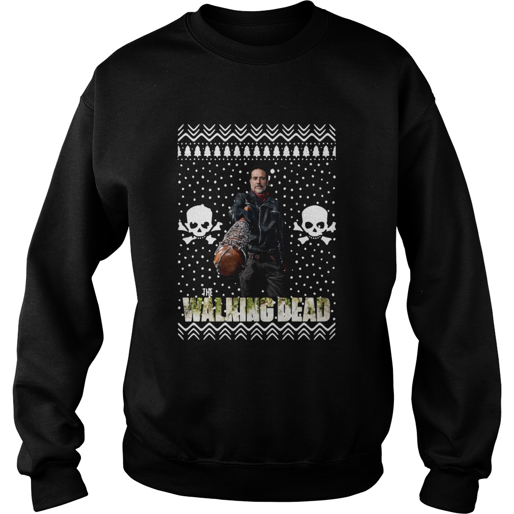 The Walking Dead Negan Santa Hat Christmas Sweatshirt