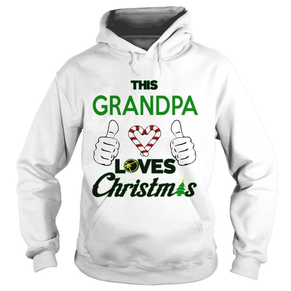 This Grandpa Loves Christmas Cool Funny Grandparent Hoodie