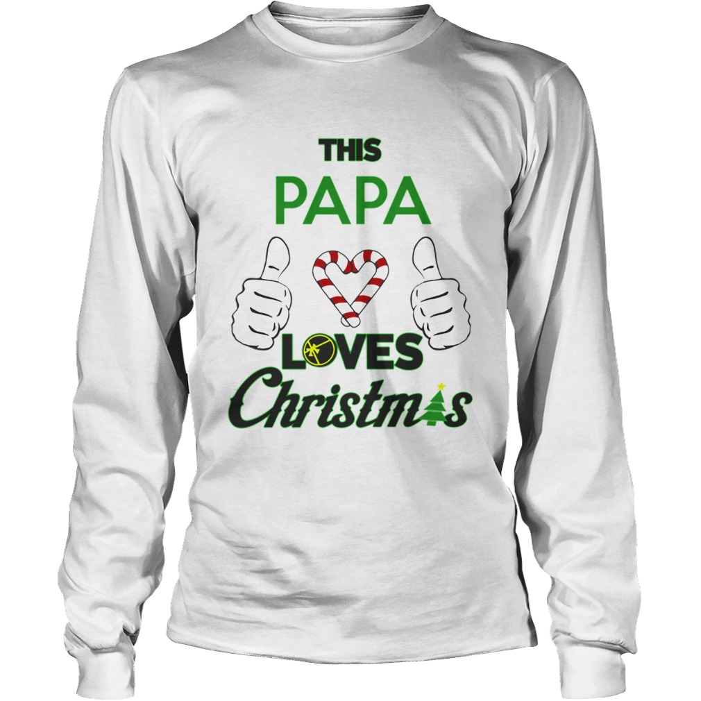 This Papa Loves Christmas Cool Funny Grandparent Holiday LongSleeve