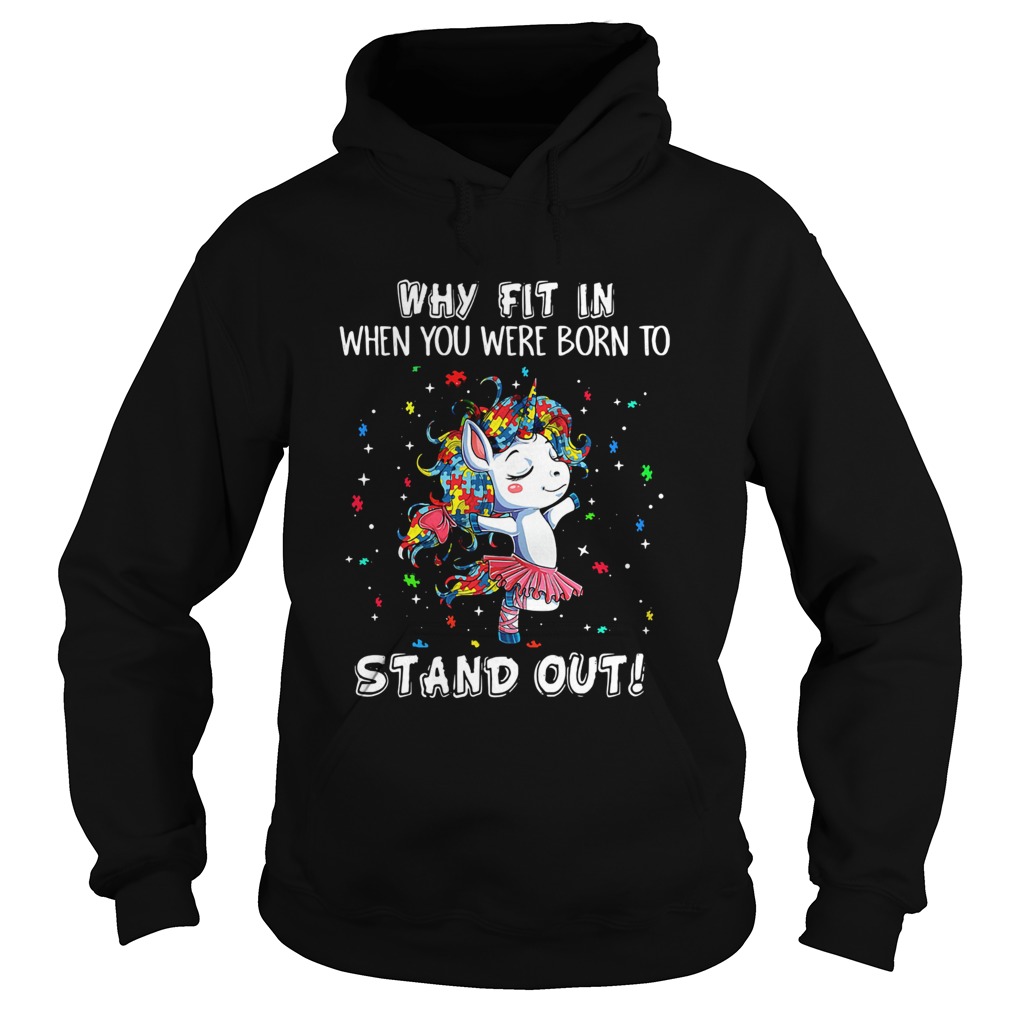 Unicorn Why Fit in When You were Born Stand Out Puzzle Hoodie