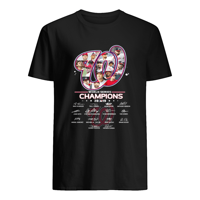 Washington Nationals Team 2019 World Series Champions Signatures shirt