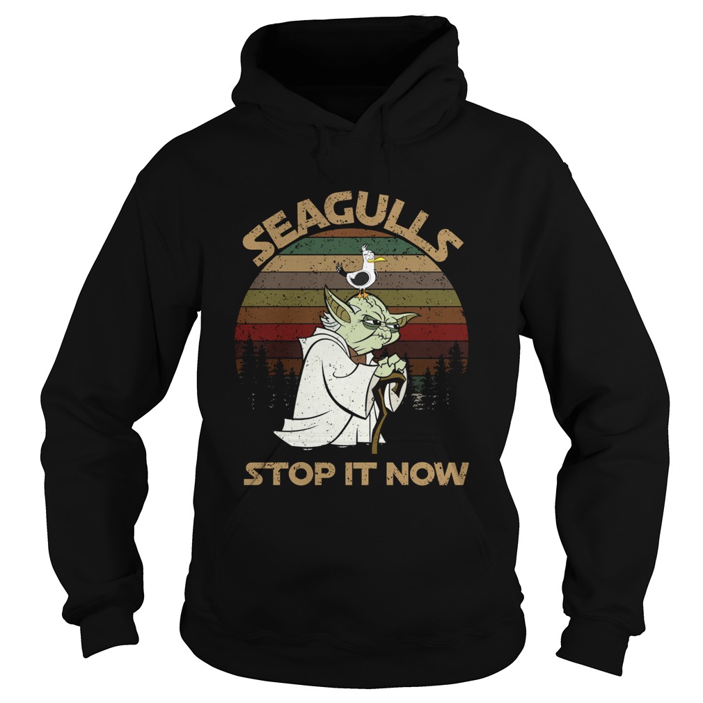 Yoda Seagulls Stop It Now Vintage Hoodie