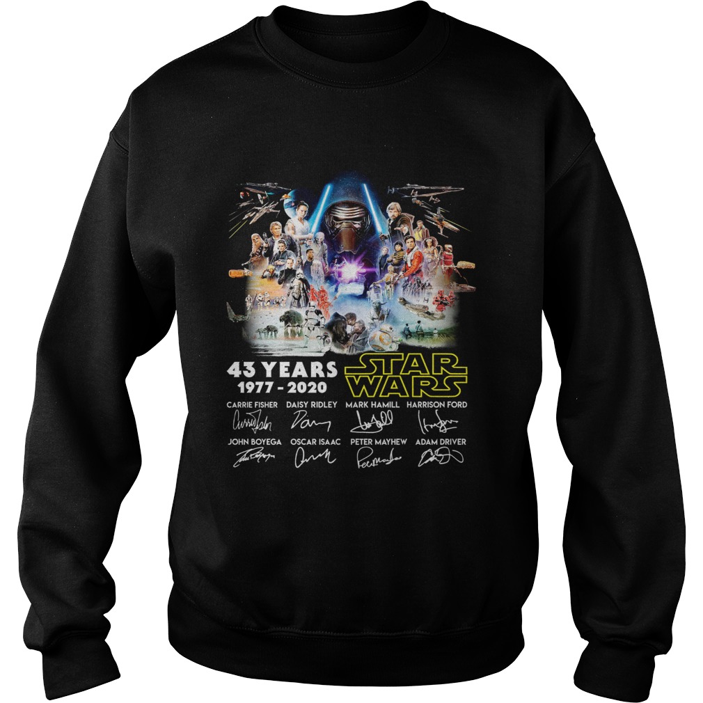 43 Years Star Wars 19772020 Characters Signature Sweatshirt