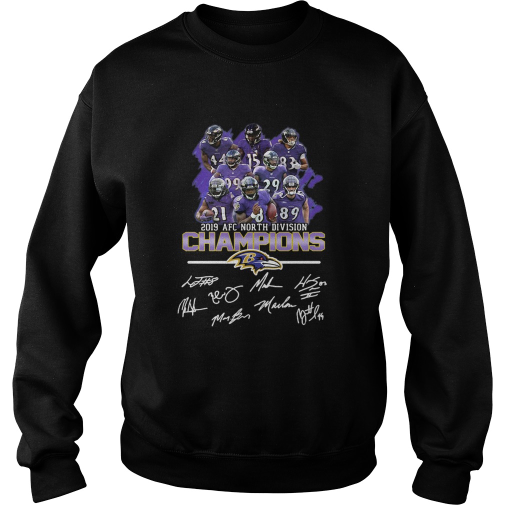 AFC North 2019 Division Champions Baltimore Ravens Signatures Team Sweatshirt
