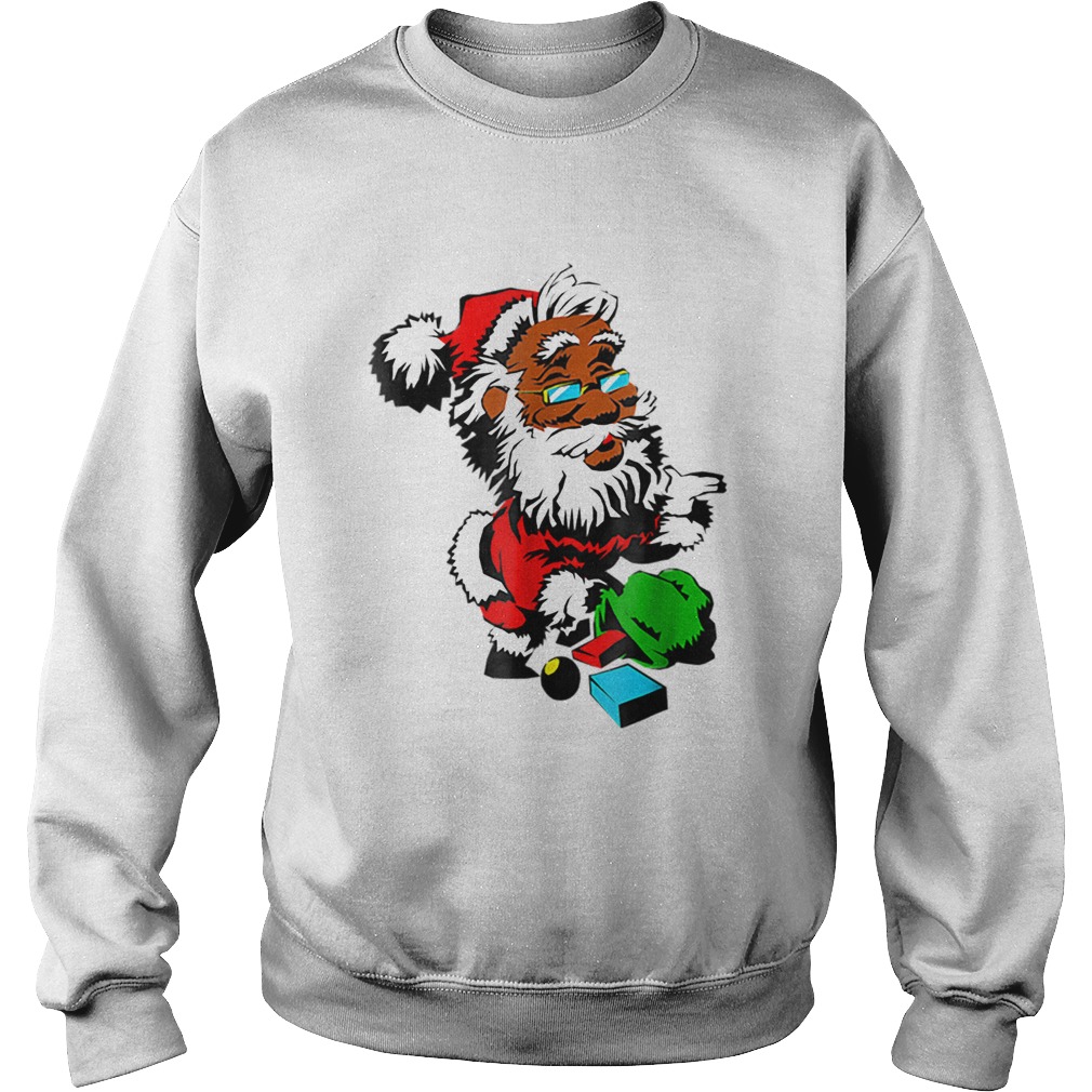 African American Santa Claus Christmas Sweatshirt