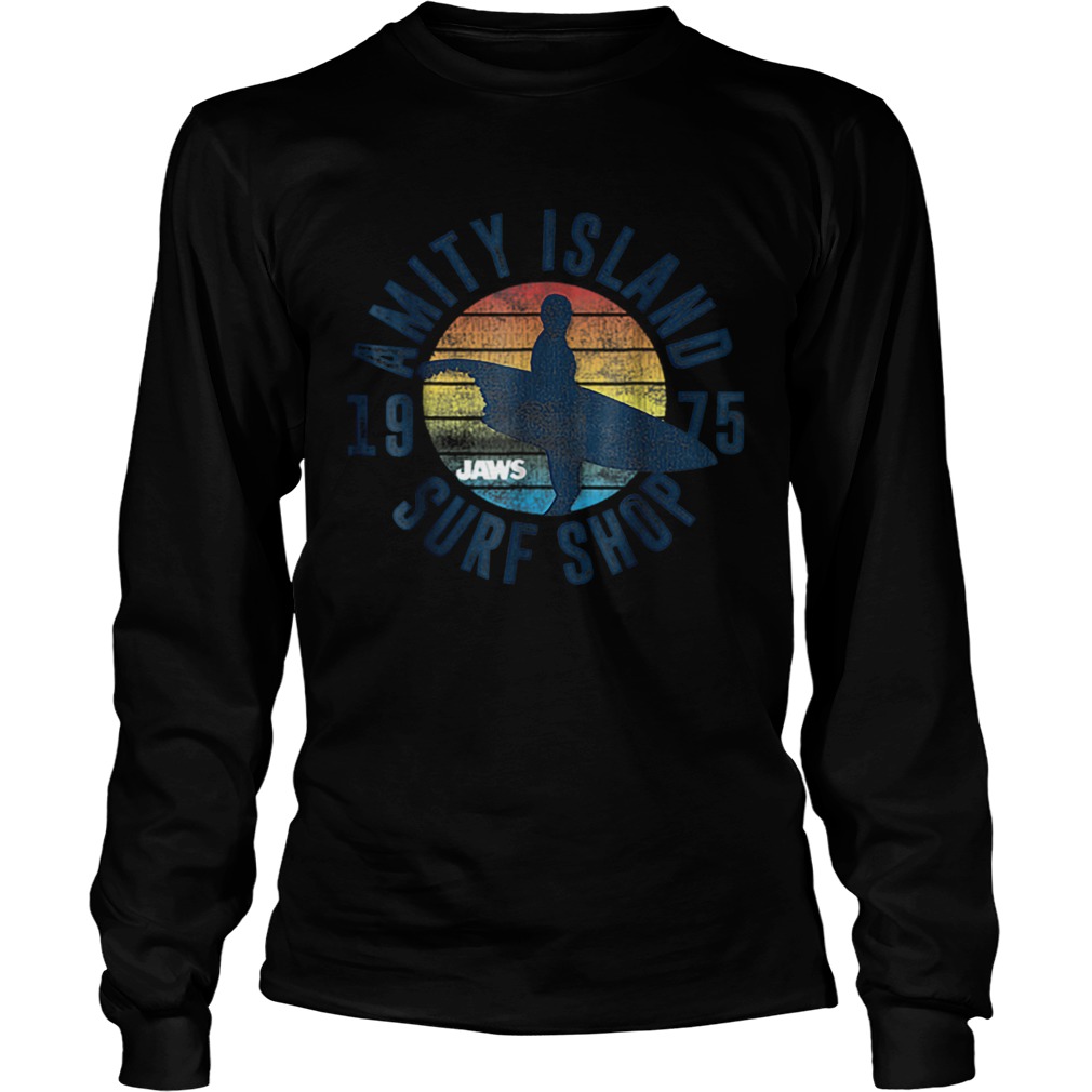 Amity Island 1975 Surf Shop Board Vintage Jaws LongSleeve
