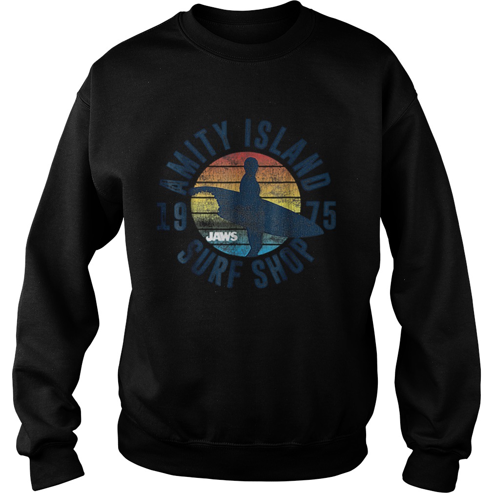 Amity Island 1975 Surf Shop Board Vintage Jaws Sweatshirt