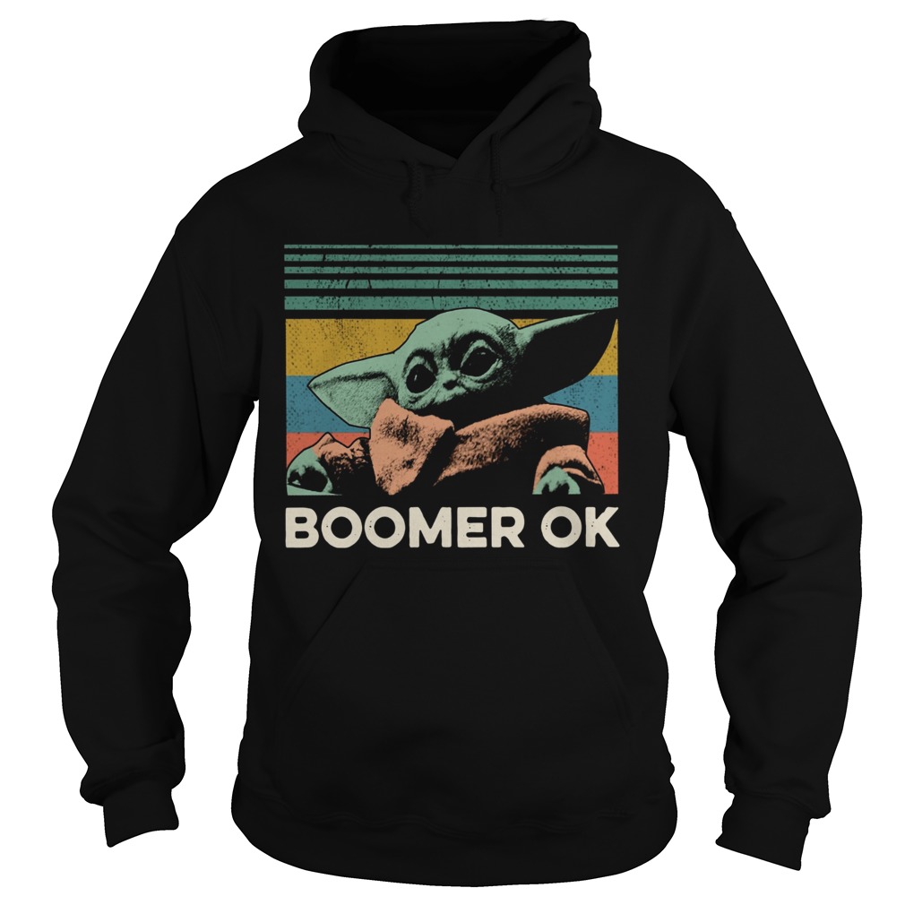 Baby Yoda Boomer Ok Vintage Hoodie