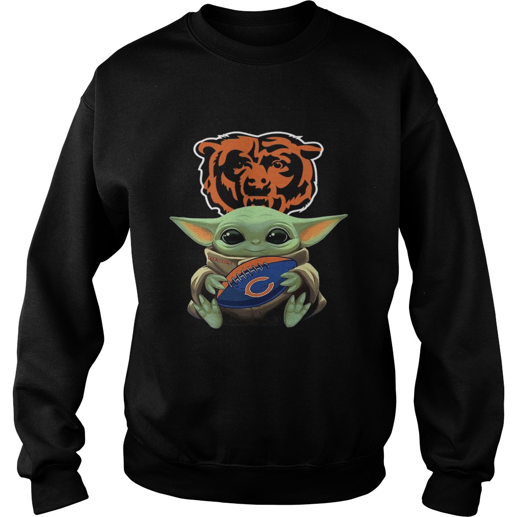 Baby Yoda Hug Chicago Bears Sweatshirt