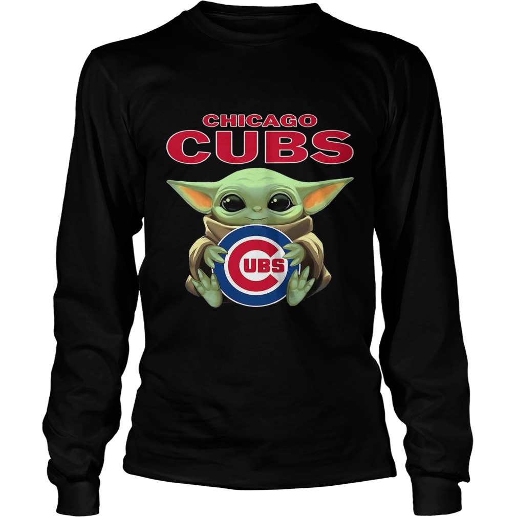 Baby Yoda Hug Chicago CUBS LongSleeve