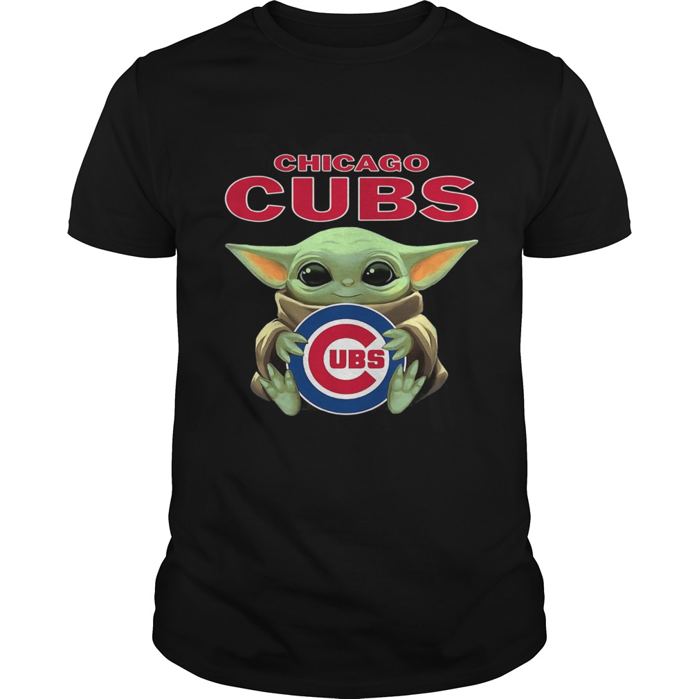 Baby Yoda Hug Chicago CUBS shirt