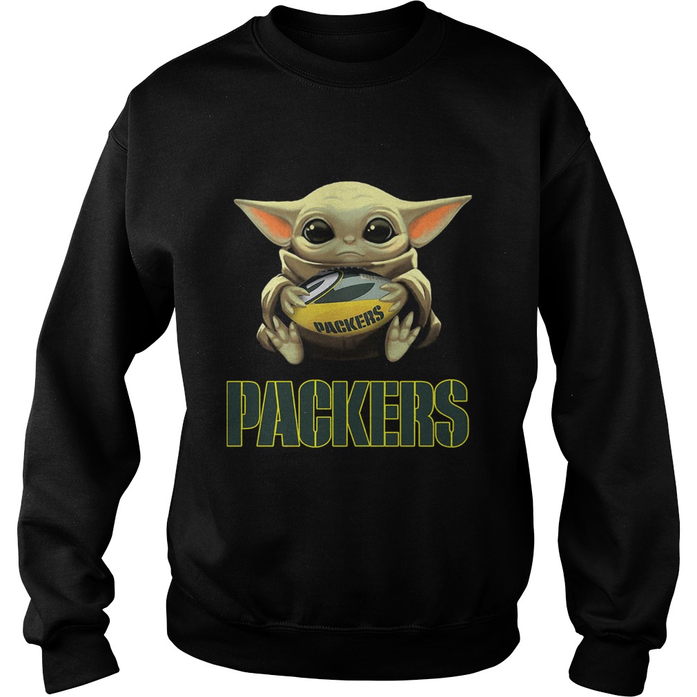 Baby Yoda Hug Green Bay Packers Sweatshirt