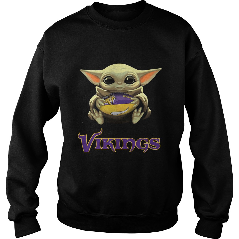Baby Yoda Hug Minnesota Vikings Sweatshirt