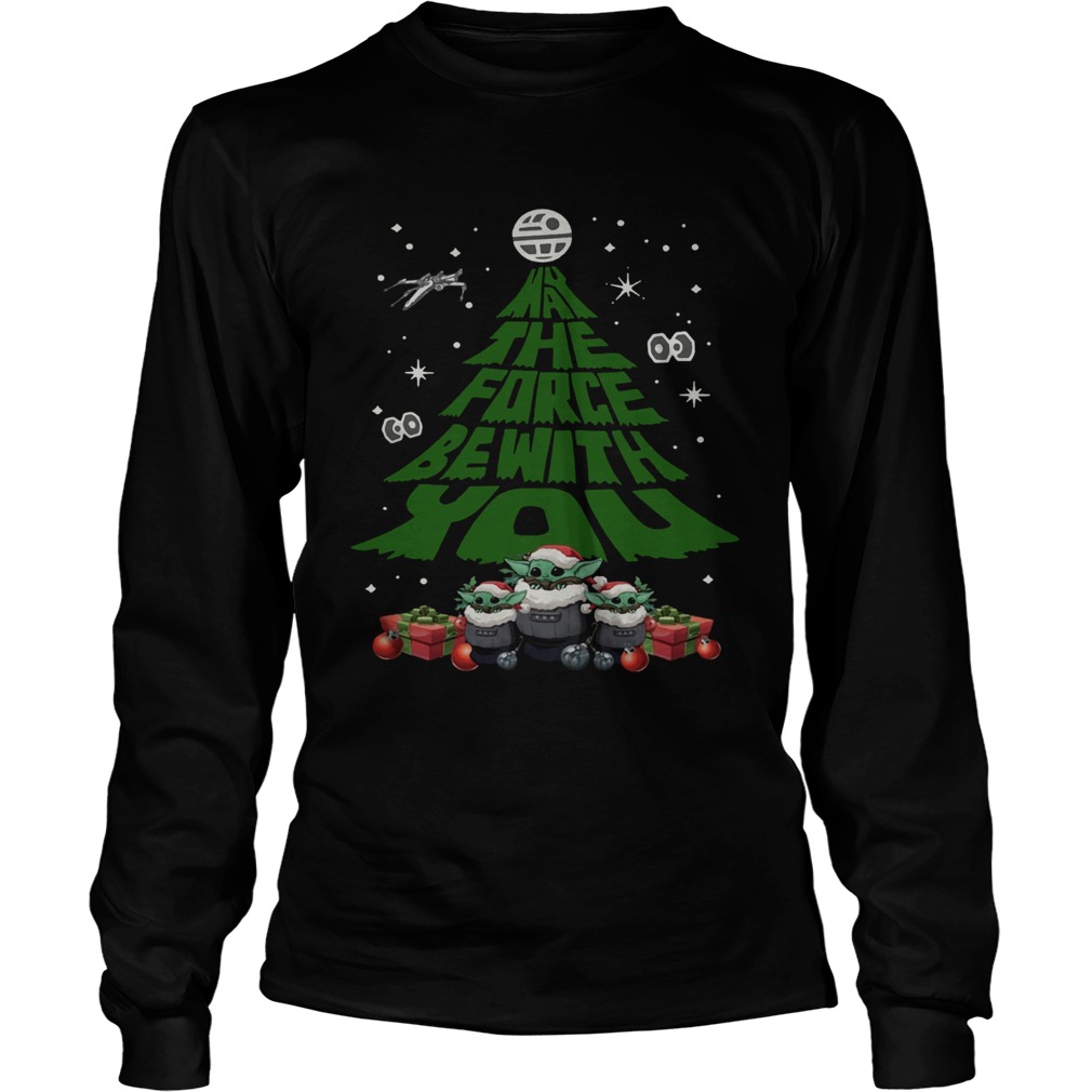 Baby Yoda May The Force Be With With You Christmas Tree LongSleeve