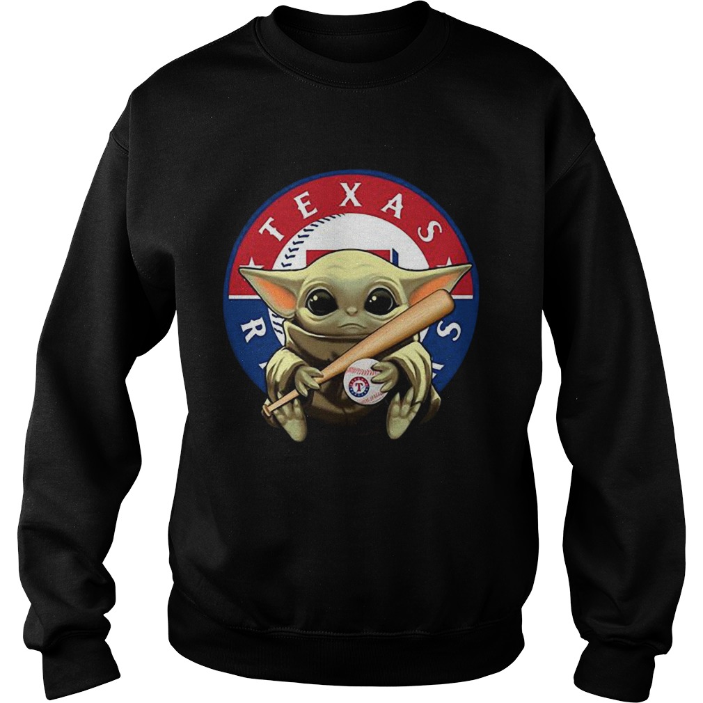 Baby Yoda Texas Rangers Sweatshirt