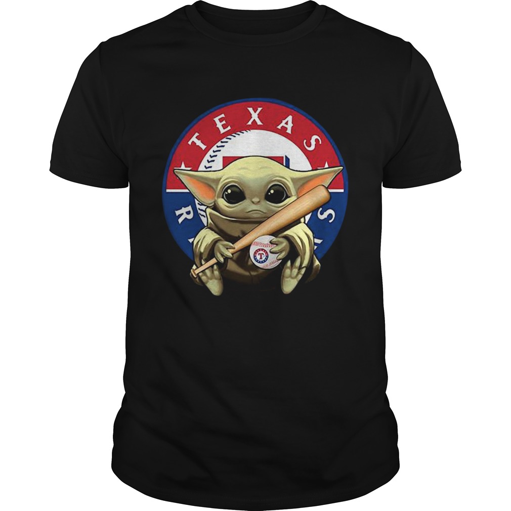 Baby Yoda Texas Rangers shirt