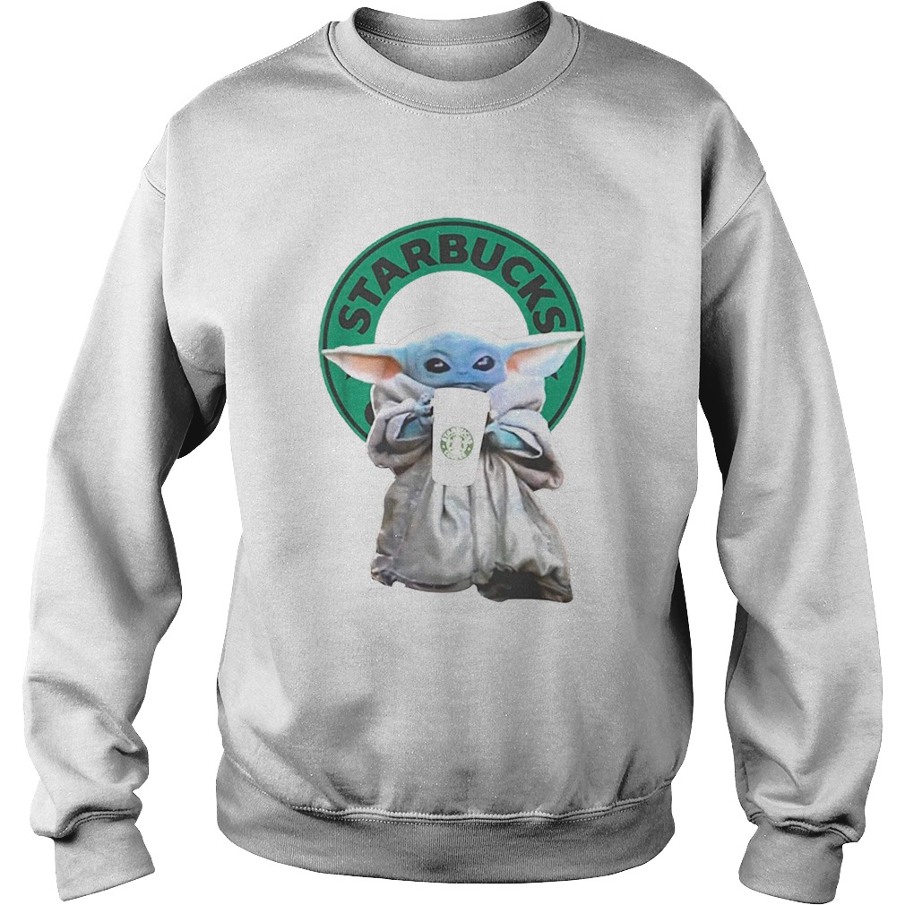 Baby Yoda drinking Starbucks Star Wars Sweatshirt