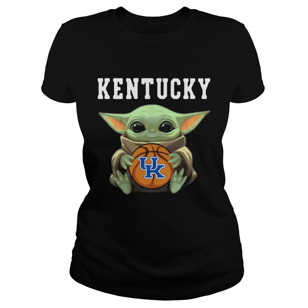 Baby Yoda hug Kentucky Wildcats Star Wars Classic Ladies