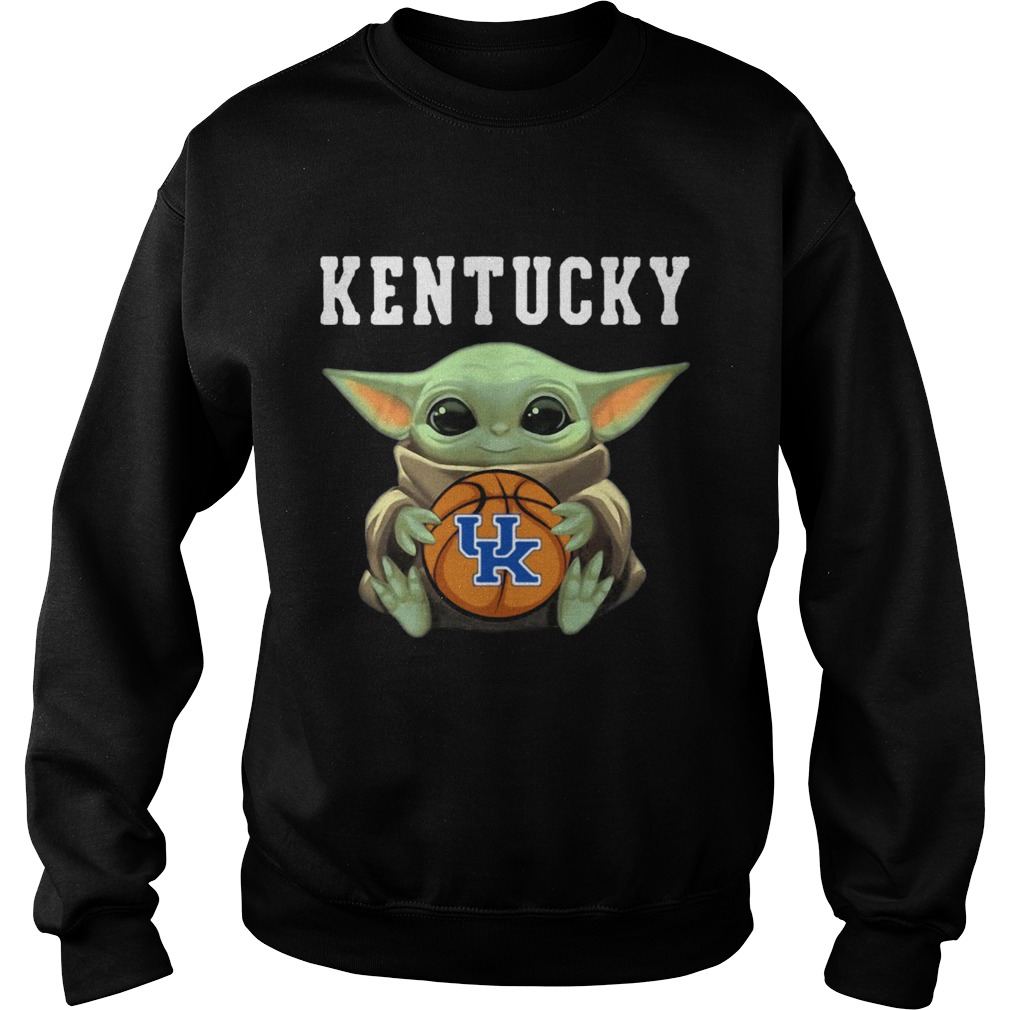 Baby Yoda hug Kentucky Wildcats Star Wars Sweatshirt