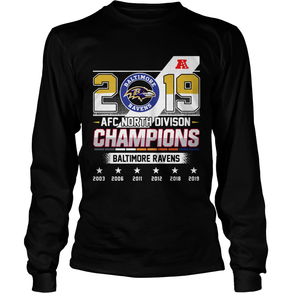 Baltimore Ravens Afc North Division Champions 2019 LongSleeve