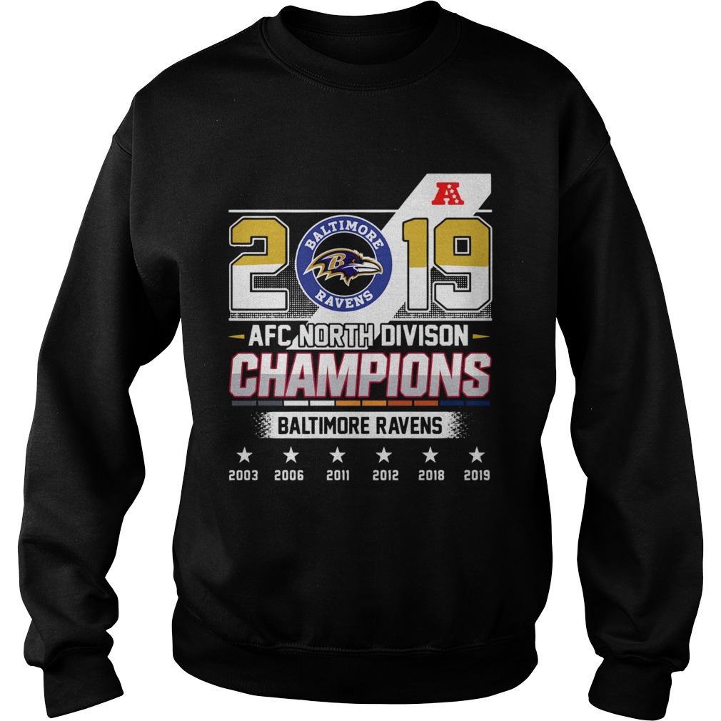 Baltimore Ravens Afc North Division Champions 2019 Sweatshirt