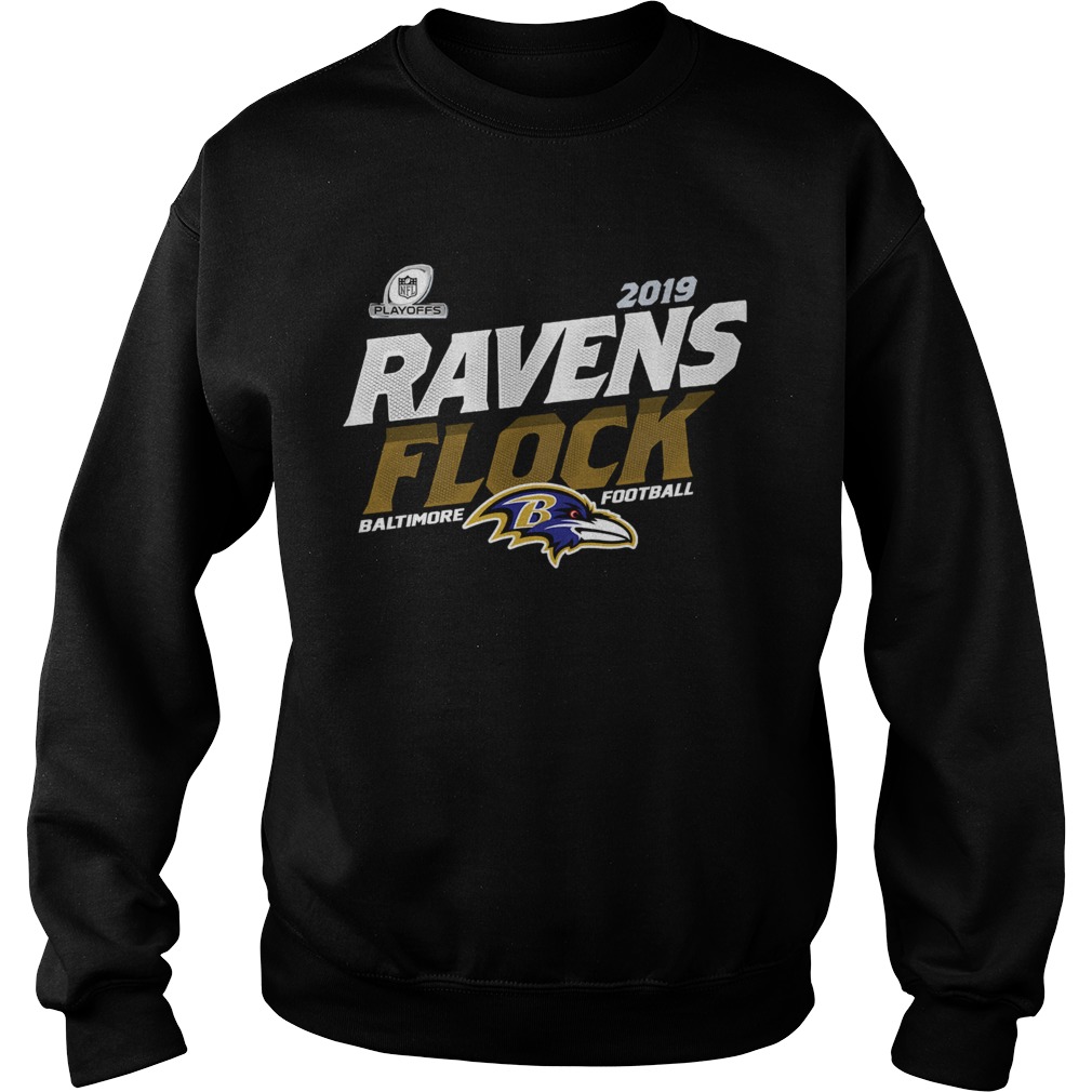 Baltimore Ravens Football Flock 2019 NFL Playoffs Sweatshirt