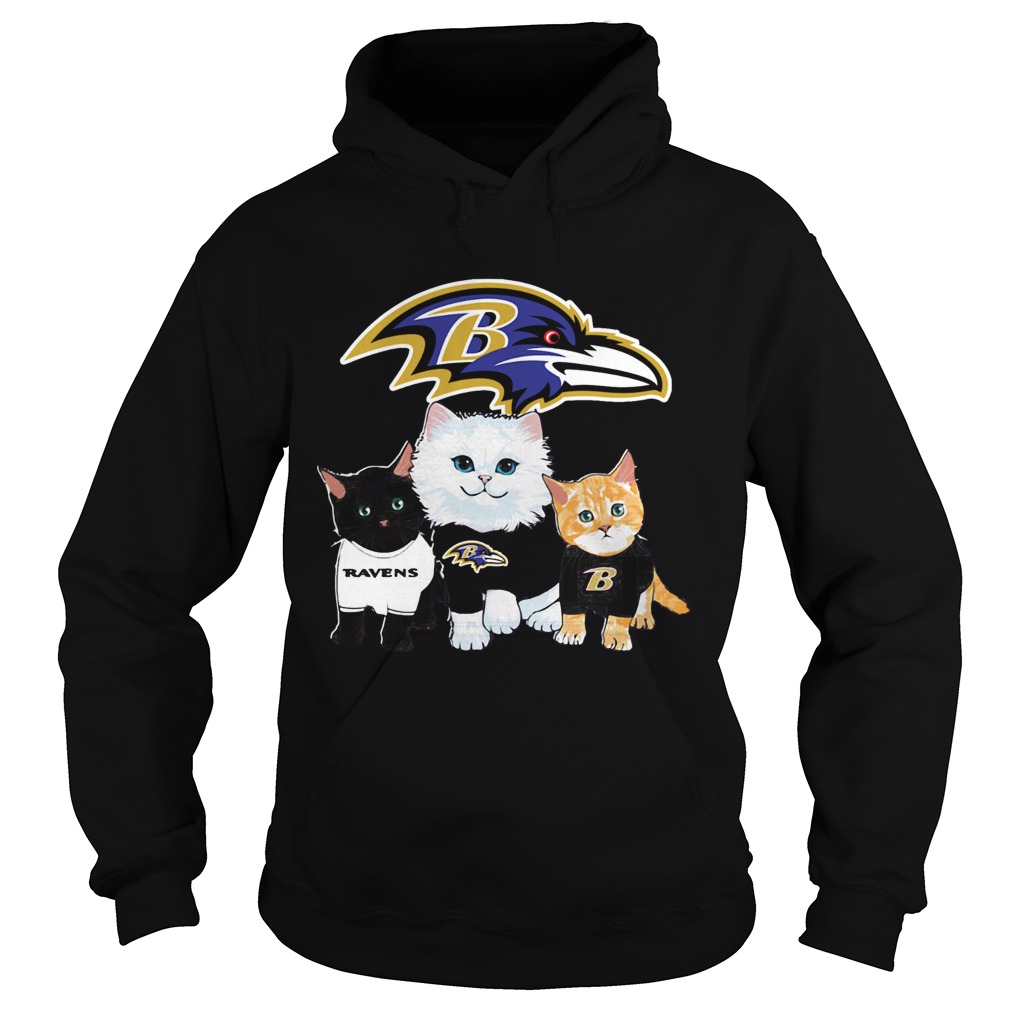 Baltimore Ravens Logo Cats Hoodie