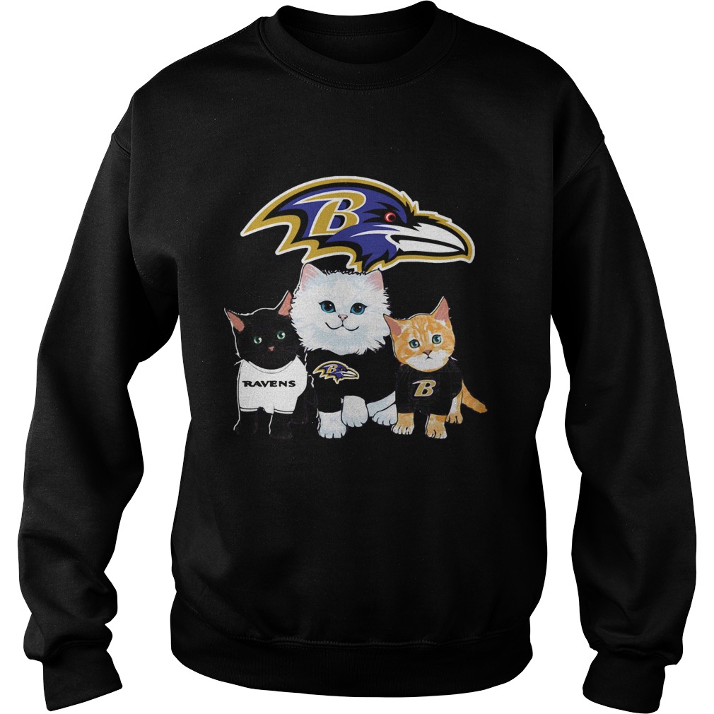 Baltimore Ravens Logo Cats Sweatshirt