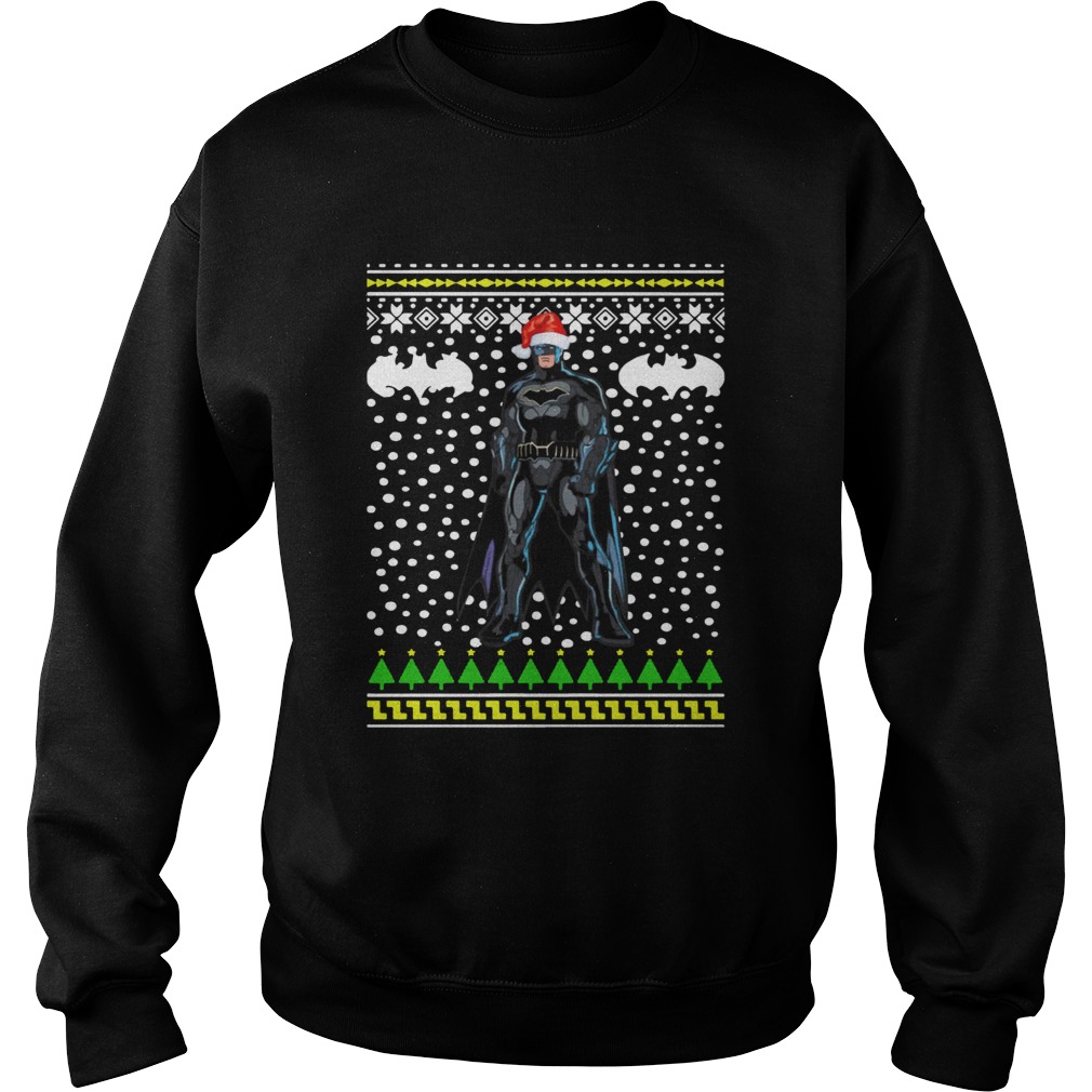 Batman Santa Hat Ugly Christmas Sweatshirt