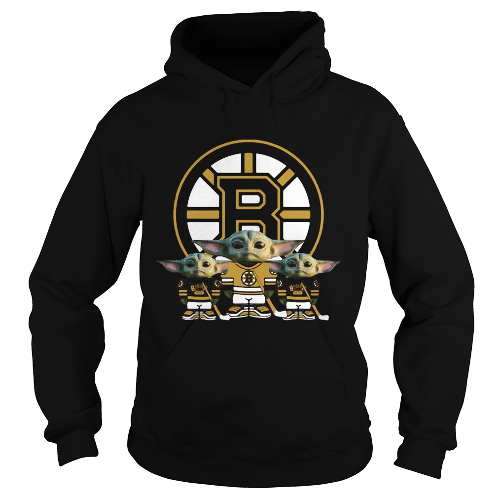 Boston Bruins logo baby Yoda Hoodie
