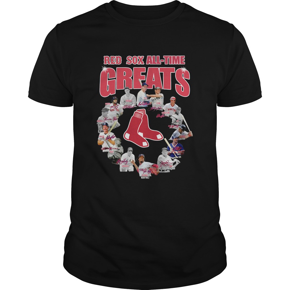 Boston Red Sox Alltime Greats Players Signatures shirt