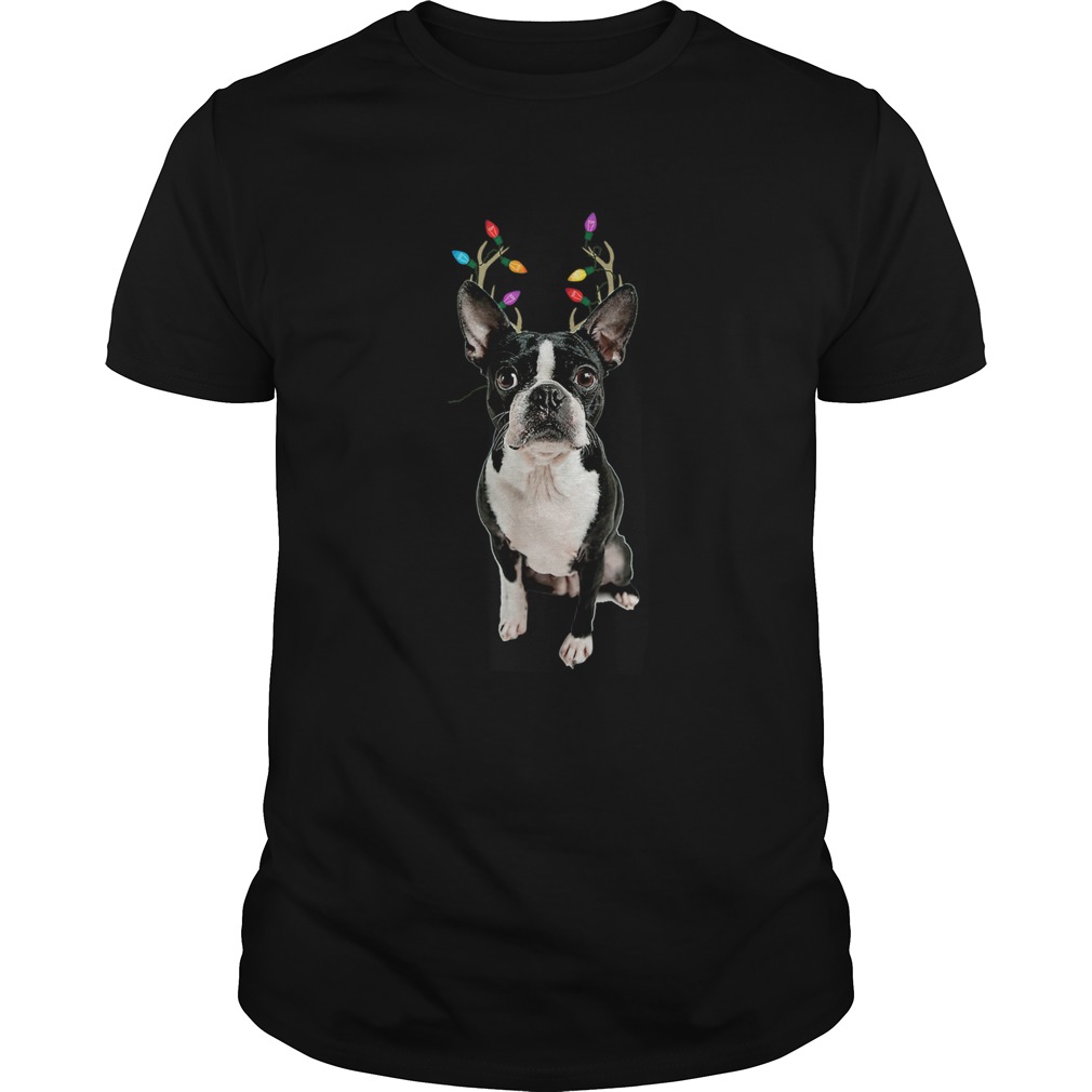 Boston Terrier Reindeer Christmas Dog shirt