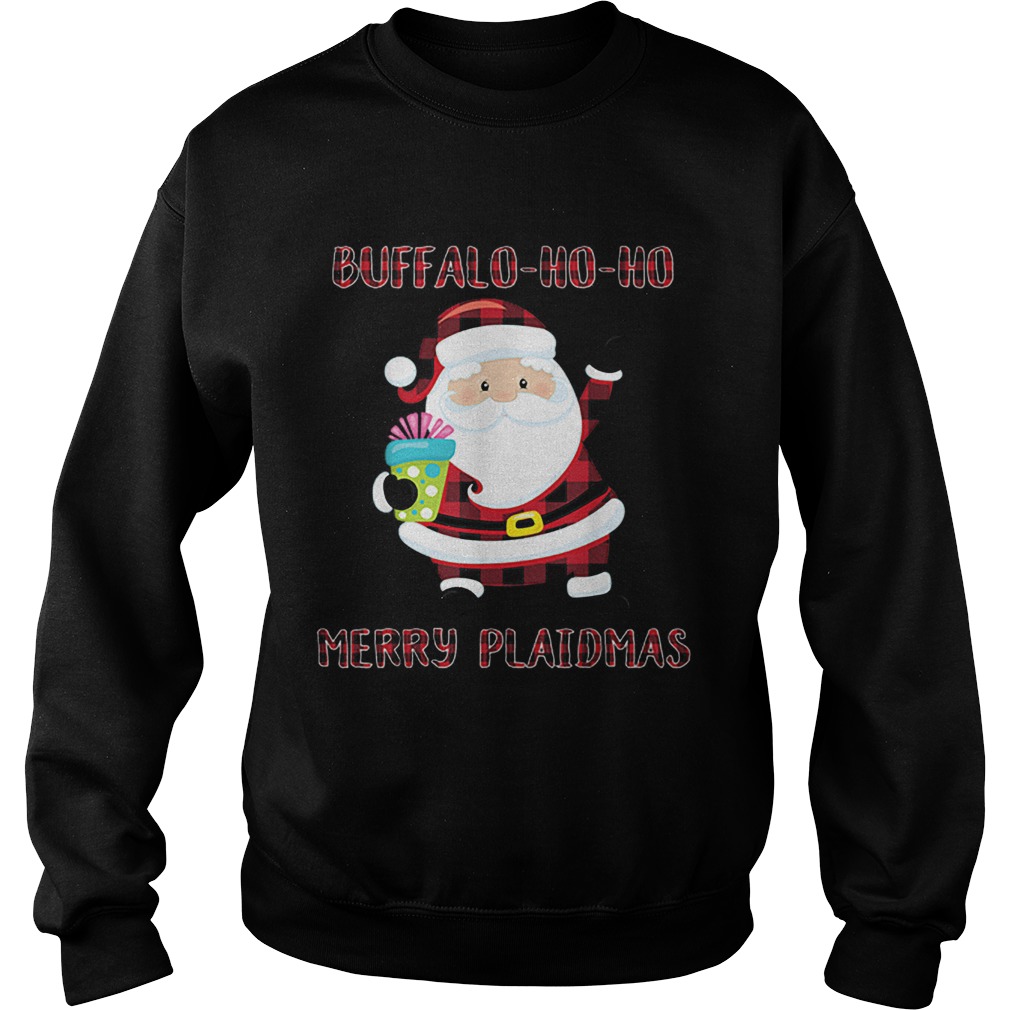 Buffalo Plaid Christmas Santa Claus Ho Ho Ho Meme Sweatshirt