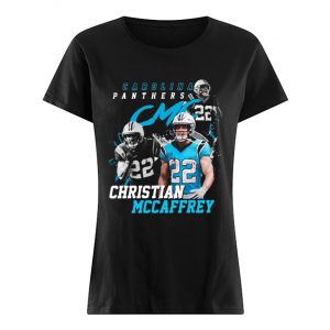 CMC Carolina Panthers Football #22 Christian McCaffrey Ladies Tee