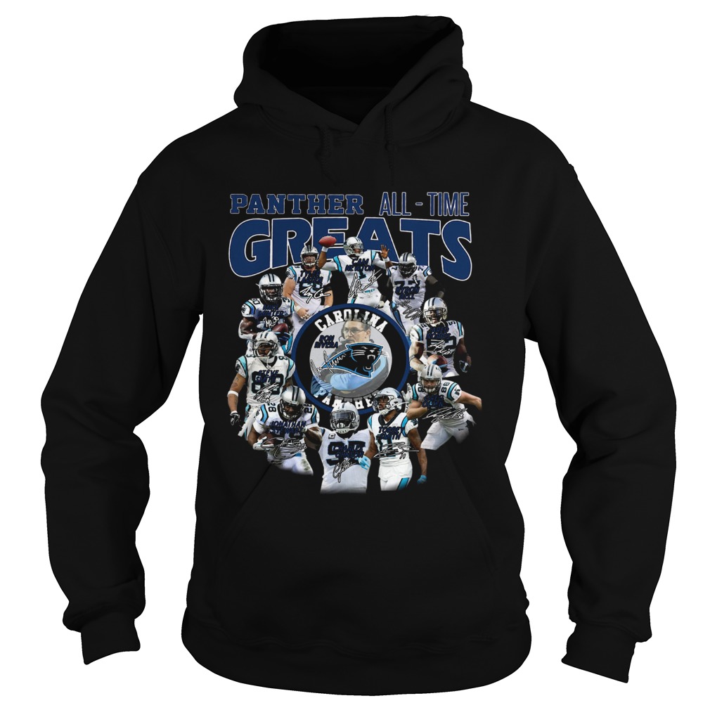 California Panthers all time greats players signatures Hoodie