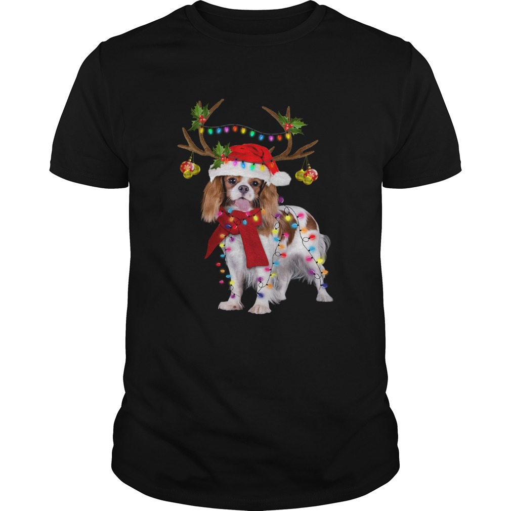 Cavalier King Gorgeous Reindeer light Christmas shirt