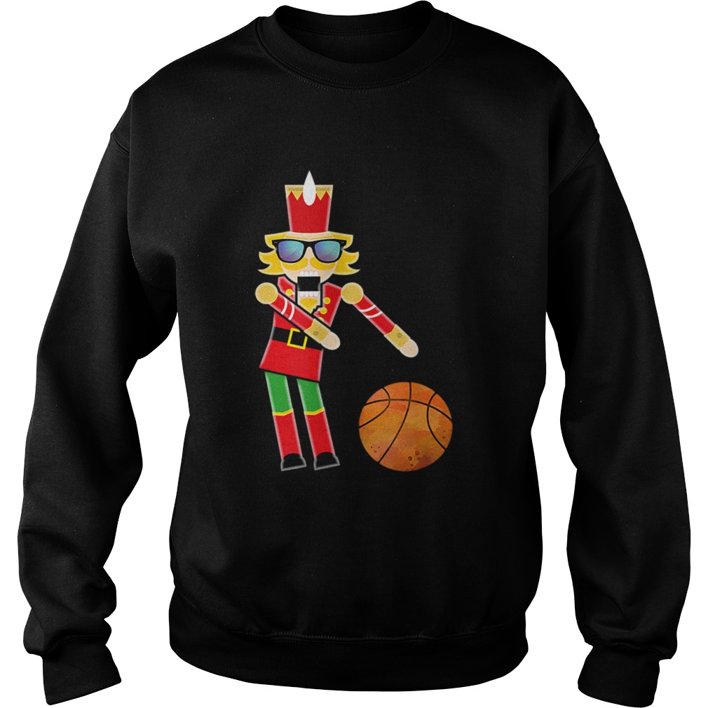 Christmas Basketball Flossing Nutcracker Sweatshirt